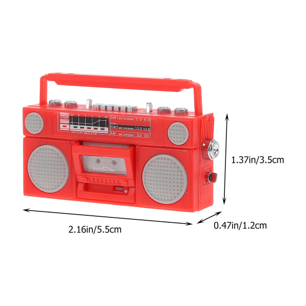 Husornamenter Dukkehus Landskap Layout Prop Mini Modell Rollespill Sett Mini Radio Pynt