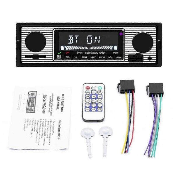 1 DIN bilstereo med Bluetooth USB/AUX/FM MP3-spiller for ettermontering