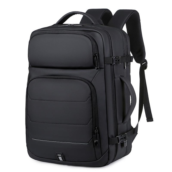 Expanderbara 17-tums bärbara ryggsäckar för män Vattentät Notebook-väska USB Skolväska Sport Rese Skolväska Pack Ryggsäck För Man