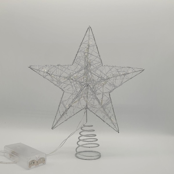Julepynt Topper Med Gullstjerner Og Led-Lys Til Julepynt