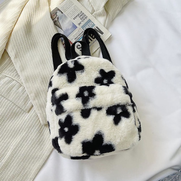 Fashion Kvinder Blomster Tryk Plys Rygsække Preppy Stil Damer Lille Rygsæk Mini Rygsæk Tasker Skole Taske_y