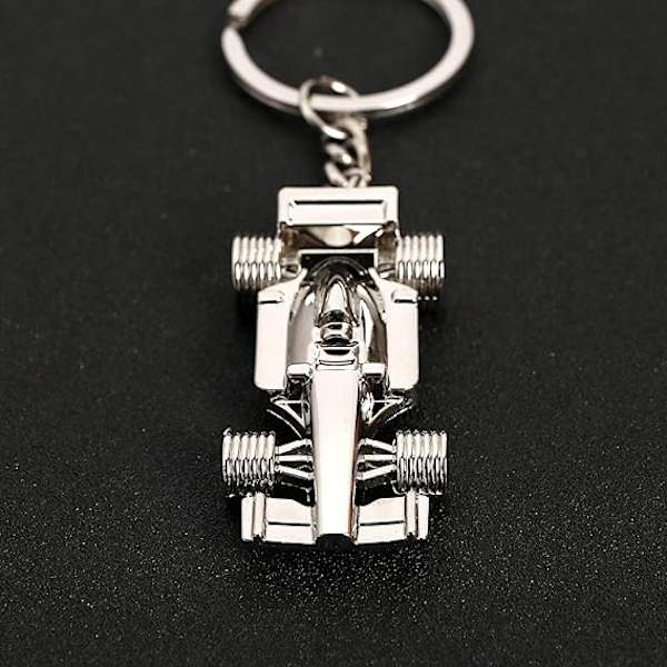 2 stk F1 Racing Bil Nøgleringe Metal Formel 1 Racing Bil Nøglering Bil Nøglekæde Håndtaske Charm