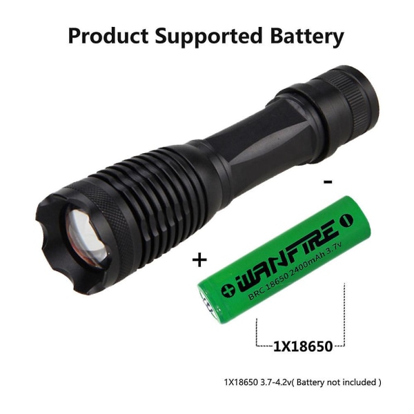 Ir 940nm lommelykt, infrarød LED-illuminator zoomable infrarød lommelykt med konveks linse for nattsynjakt - brukt med nattsynsenhet