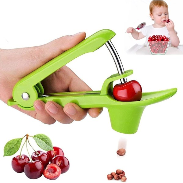 Cherry Pitter,Cherry Seed Remover Olives Pitter Tool, Cherries Corer Pitter Tool with Space-Saving Lock Design,Multi-Function Fruit Pit Remover