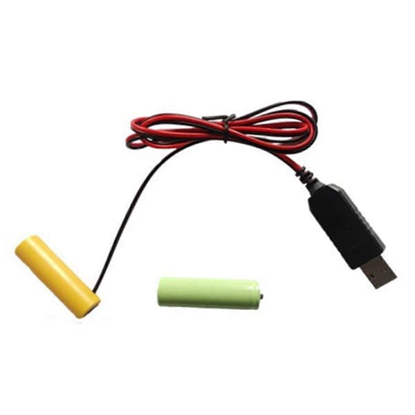 USB 5V till 3V LR03 AAA Dummy Batterieliminatorkabel 2m