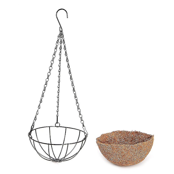 Hängande kokosnöt grönsak blomma kruka korg liners planter trädgård dekor järn konst