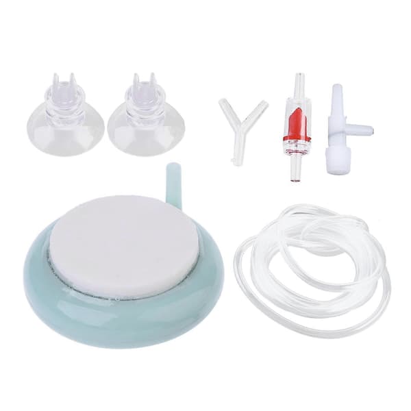 Akvarieluftsten Fisk för Tank Bubblare Luftsten Skiva Syrepump Diffusor S-50mm Green