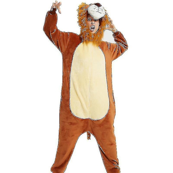 Leijonan Unipuku Eläimen Onesie Yksisarvisen Unipuku Pegasus Puku Kigurumi Pyjamat Halloween Cosplay XL