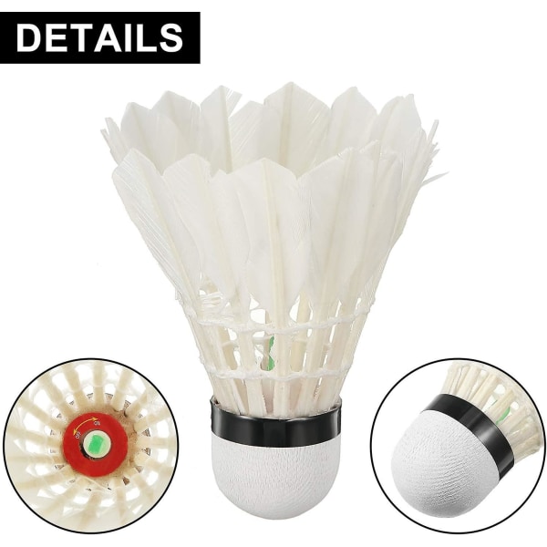 6 st LED Badmintonbollar, Mörker Natt Färgglada LED Gås Fjäder Glow Birdies