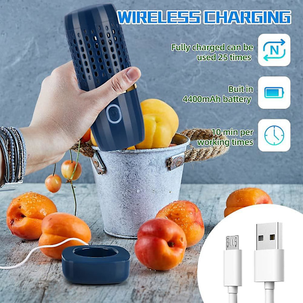 Frukt- og grønnsaksvaskemaskin, rengjøringsapparat, USB-oppladbar matrenser, automatisk husholdning