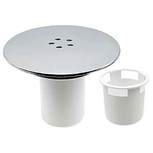 Bruseafløbsprop og Sifonafdækning, 115 mm Universal Krom, Hurtigt Flow