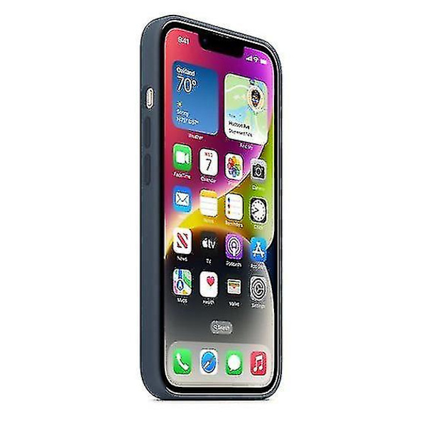 Silikonfodral för iPhone 14-yu Storm Blue