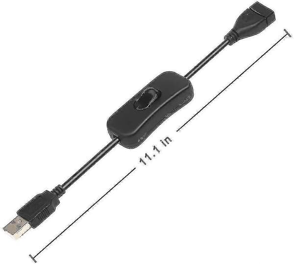 Usb-bryterkabel (0,3 m), Usb-bryter, Usb-kabel med bryter, Usb-forlengelseskabel
