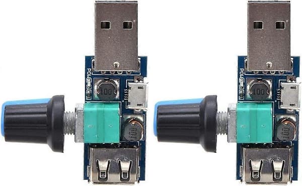 Hastighetskontroller, Materiale USB-viftekontroller Justerbar vindkraft med bredt spenningsområde for vanlige 5V USB-vifter