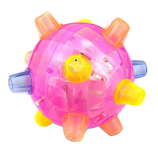 Hoppande automatisk boll för hundar Blinkande boll Ljus och ljud