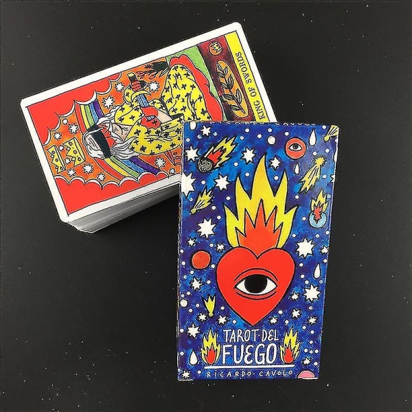 Tarot Del Fuego-kort Tarot for Deck Oracles Elektronisk guidebok Spill Leker Av Ricardo Cavolo44pcs Ts80