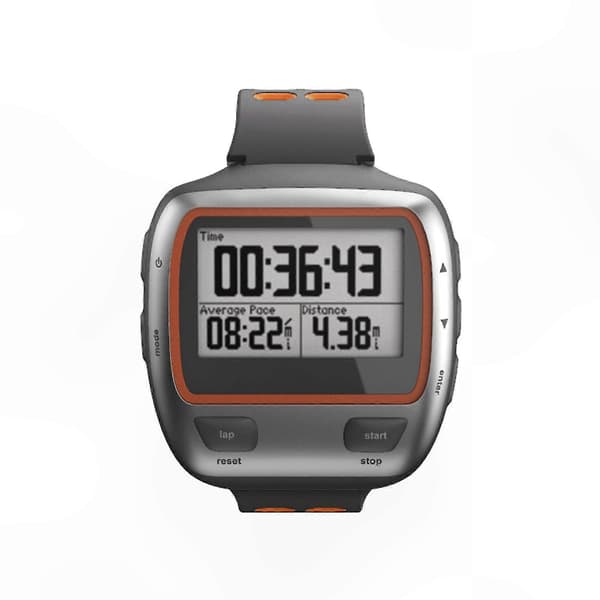 Silikone erstatningsrem til GPS-løbeur Grey Orange