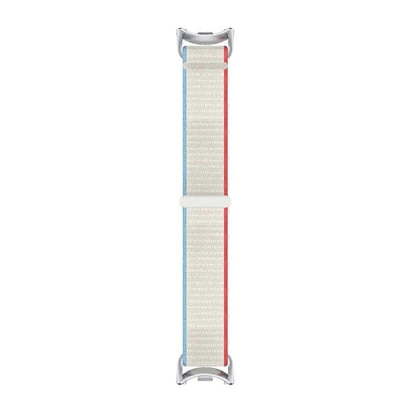 Håndledsrem kompatibel med Xiaomi Smart Band 10 / 9 / 8 Magic Tape Nylon Loop Urrem White