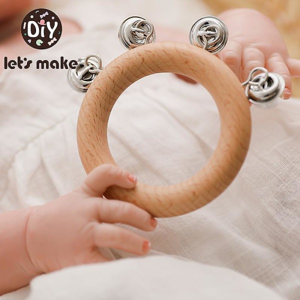 Baby lelut kellot Toddler vauvojen opetuslelu pyökki puu käsikello interaktiiviset baby lelut 0 12 kuukauden baby