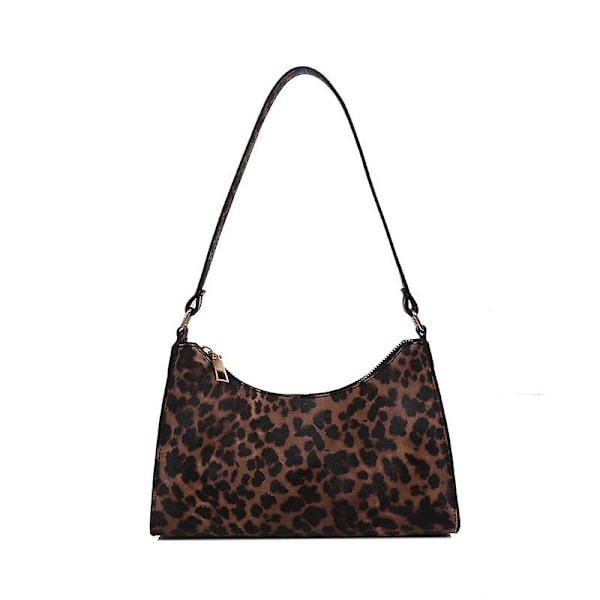 Axelväska med leopardmönster