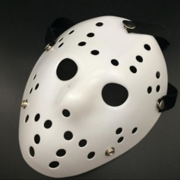 Halloweenfest Jason Voorhees fredag ​​den 13:e skrämmande skräckmasken Cosplay-rekvisita All White