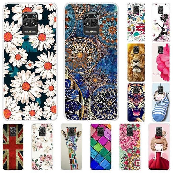 Mønsterprint Blødt TPU Cover til Xiaomi Redmi Note 9 Pro/Note 9 Pro Max/Note 9S Multicolor Unique Flower