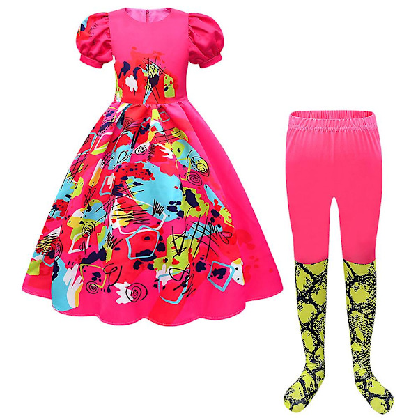 3-9 år Børnepige Film Barbie Mærkelig Barbie Halloween Cosplay Kostume Outfits Kjole Og Bukser Sæt Gaver 8-9Years