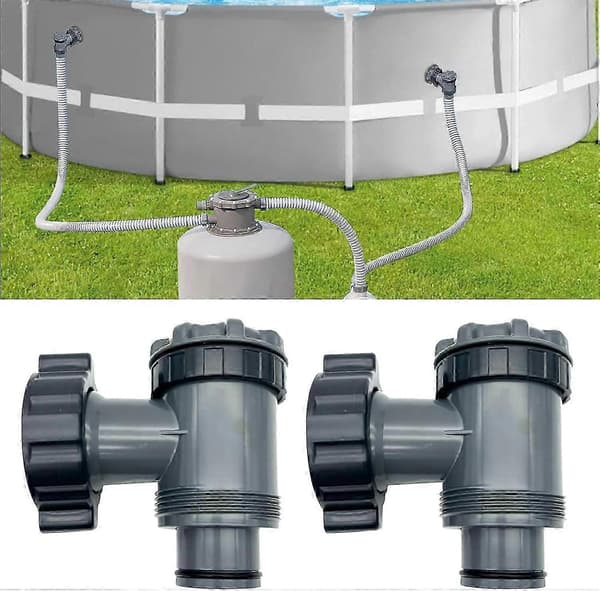 Indløbs-/udløbsventil til Coleman/Intex Bestway poolpumpe 1.5