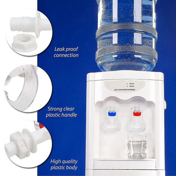 Vanndispensererstatning trykkkran - Kaldt og varmt vanntapp blå og rød pakke