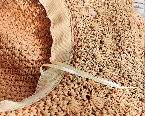 Dam sommar solhatt med bred brätte för UV-skydd, vikbar strand- och utomhusfiskehatt