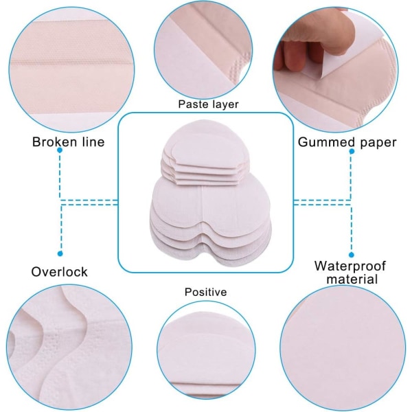 200 st armpads engångs armpads deodorant armpads svettlappar unisex osynliga pads