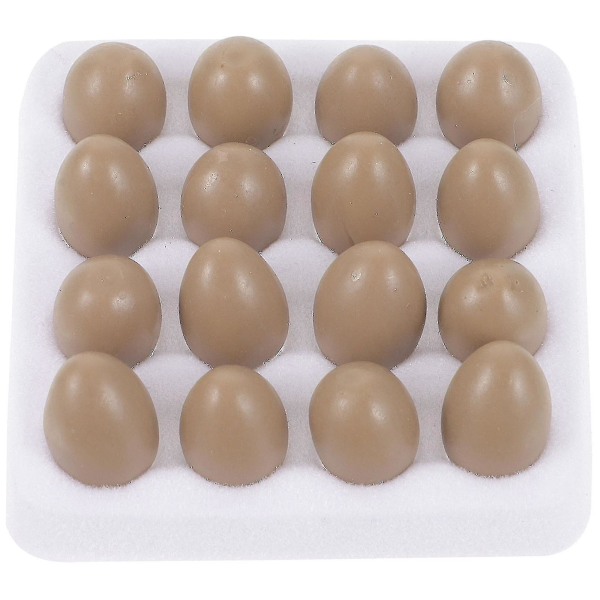 1 set miniatyrsimulering ägg miniatyr falska ägg små falska ägg med mini äggbricka