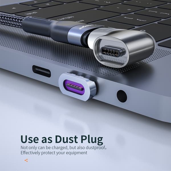 ESSAGER 100W 5A USB-C/USB-C Magnetisk Adapter Svart size 9