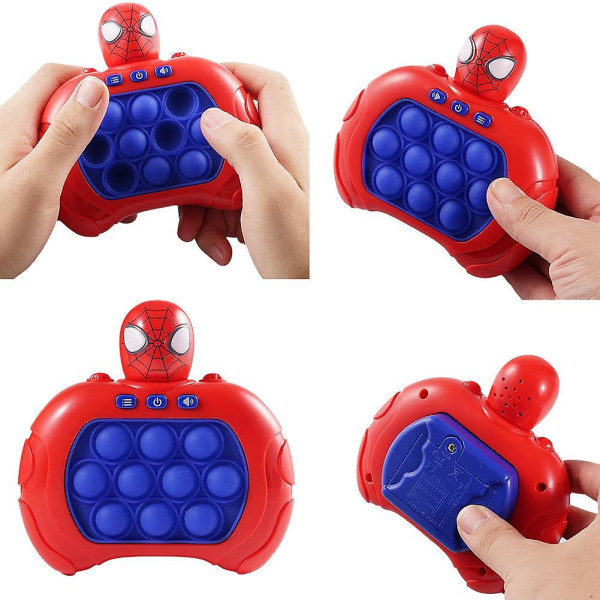 Spiderman spelmaskin med ljud och ljus, Fidget Toy, Figet, Stressavlastning, Pop-it hjärnträningsspel