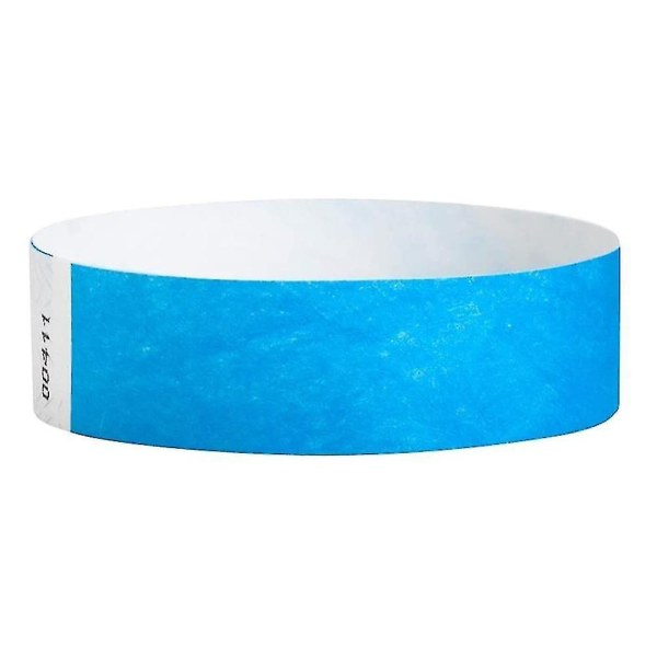 500 st Pappersarmband Evenemangsarmband Färgade armband Vattentäta pappersarmband (blå)