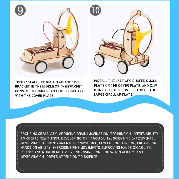 Barn 3D tredimensjonal tre leketøy modell puslespill bil Scient