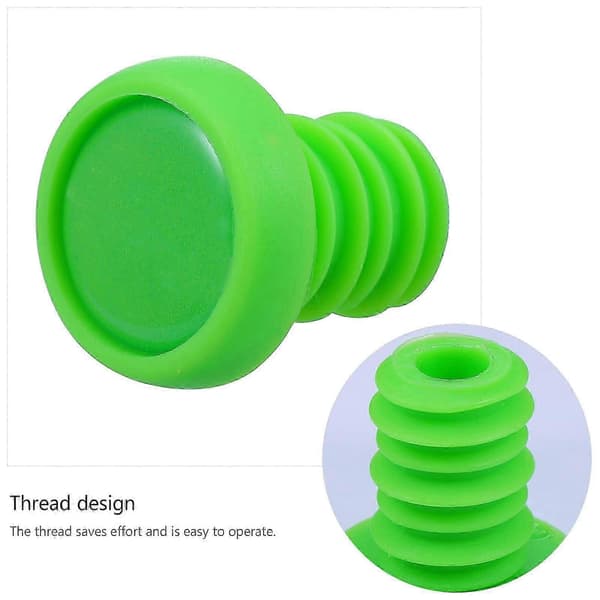 Fargerik Bar End Plug Universal Sykkelstyre End Plugs Caps 1Par Grønn