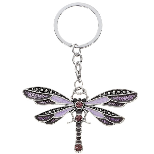 Dragonfly nøkkelring Dyre nøkkelring Crerative Ryggsekk Charm Bil nøkkelring For kvinner