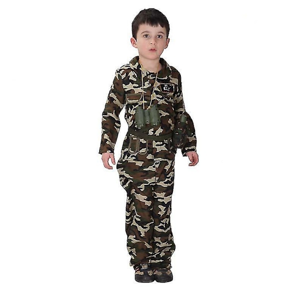 Halloween Barnkläder Soldater Kläder Polis Specialstyrka