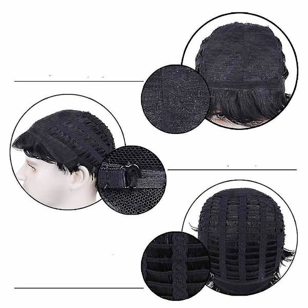 Herrar Peruker Herrar Svarta Peruker Syntetiska Fiber Set
