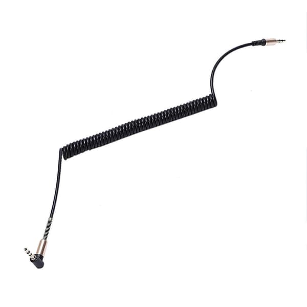 Audio Aux-kabel 3.5 Vinkel 3.5mm Han til Han Sort