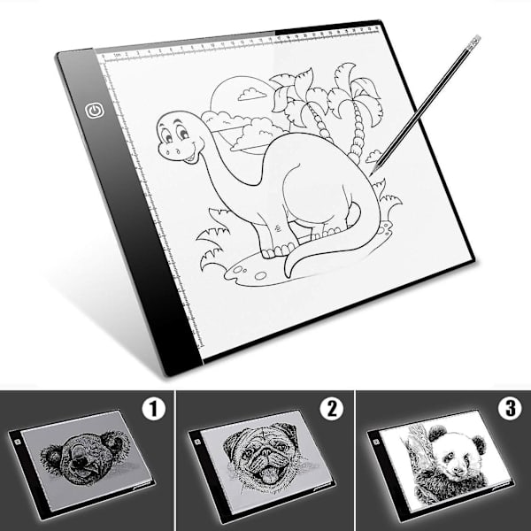 Kxj-a4 Ultra-tynn bærbar LED lysboks Tracer USB-strøm LED Artcraft Tracing Light Pad Light Box for kunstnere, tegning, skissering, animasjon.