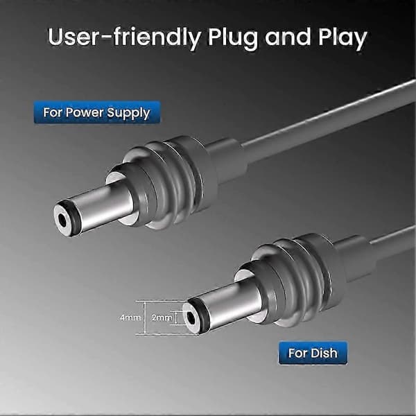 Til kabel til Mini Power-opladning, udskiftningsstrømkabel til Mini-kabel til Mini Power DC B Gray