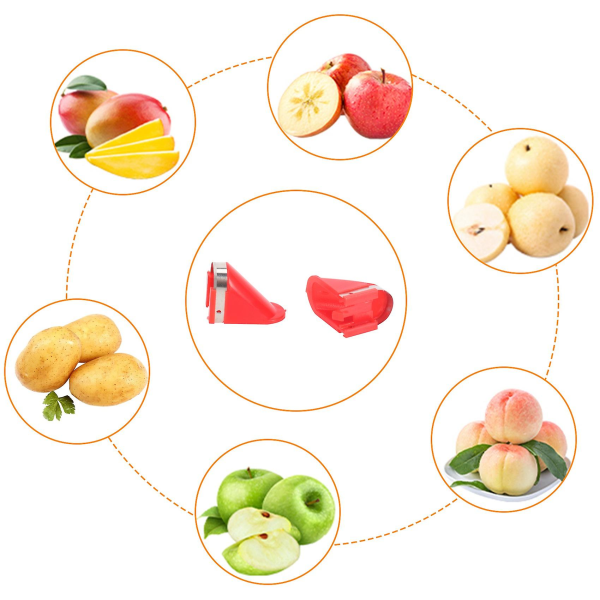 5 kpl ruostumattomasta teräksestä valmistetut terät sähköiseen perunavihannesten hedelmäkuorimaan (punainen)