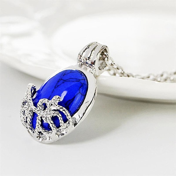 Film The Vampire Diaries Katherine Fashion Anti-solljus Lapis Lazuli Pendant Halsband