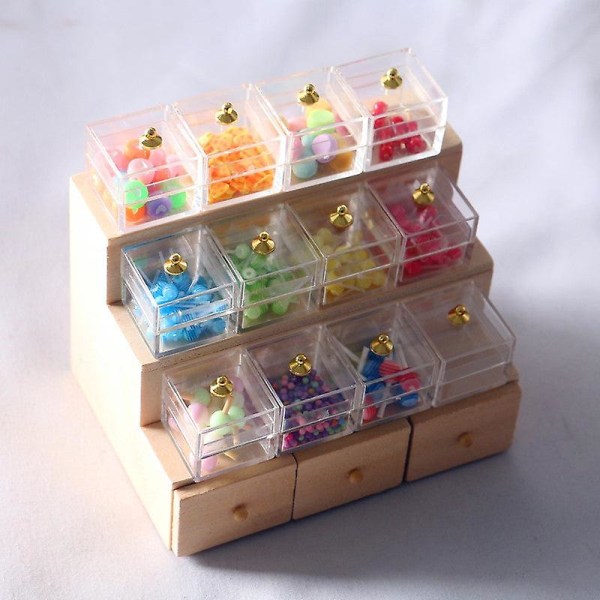 Miniatyrmöbler Leksak Dockor Hus Gör-det-själv Dekoration Tillbehör Mini Transparent Candy