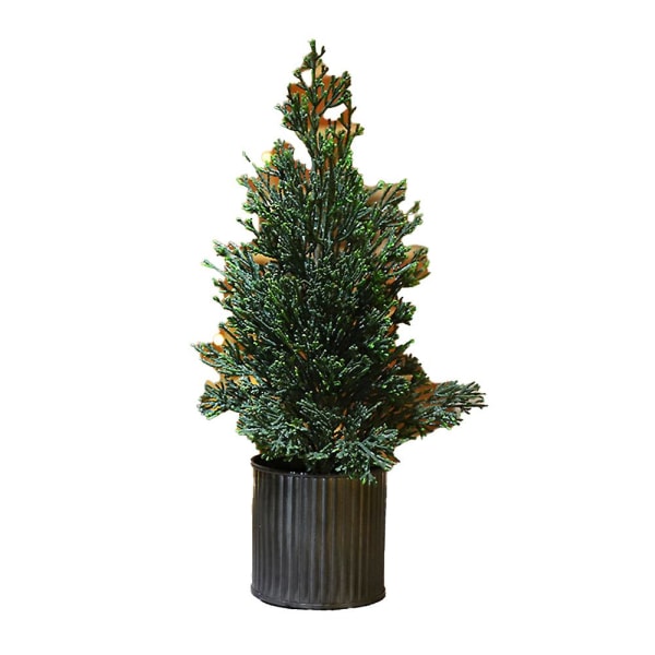 Flokk kunstig juletre, skrivebordssedertre, innendørs juledekorasjoner D