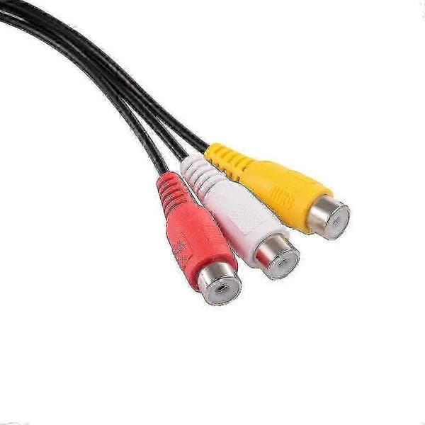 3,5 mm Jack til 3 RCA o Videokabel Hann til 3 RCA Hunnplugger Høykvalitets AV-adapterkabel