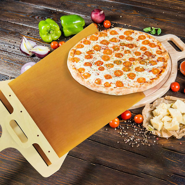 Pizzaspade, pizzaspaden som overfører pizza perfekt, pizzaspade med håndtak
