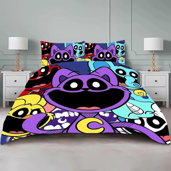 3D Leende Kryp Bedding Set +2x Överdrag 70x80cm